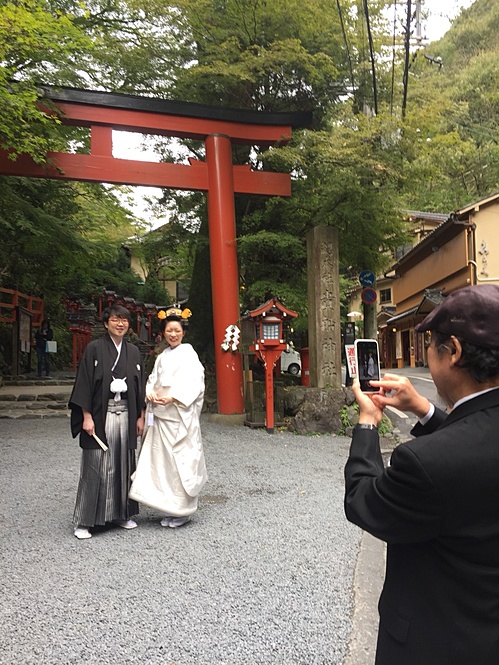 貴船神社で挙式、ザ・プリンス京都宝ヶ池の茶寮でお食事会でした