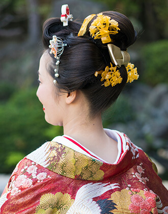 日本髪 地毛結い 京都で和婚 結婚式 神社挙式はクリエイトウエディング