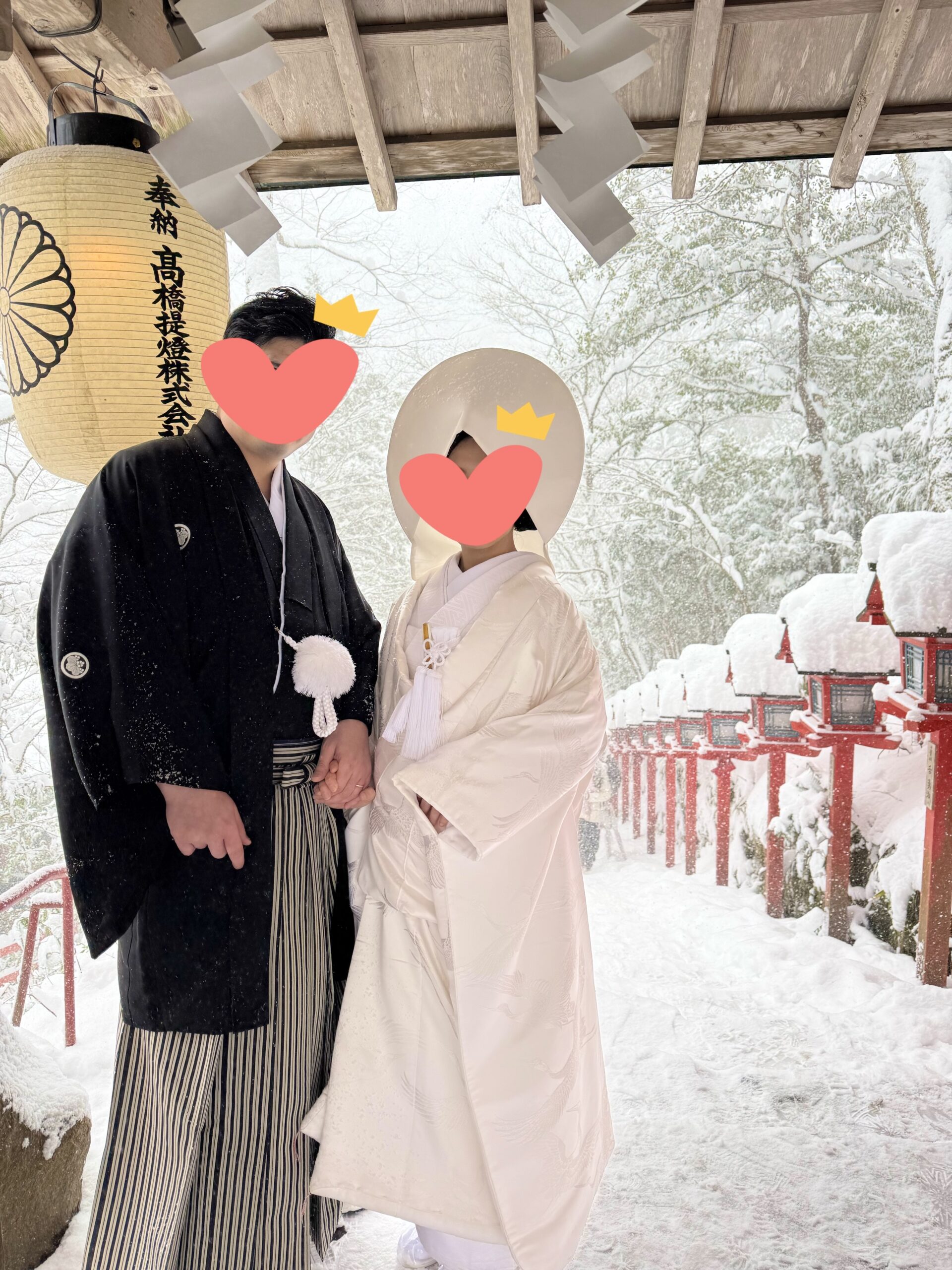 記録的な大雪の中で 、、、貴船神社 挙式サポートさせていただきました